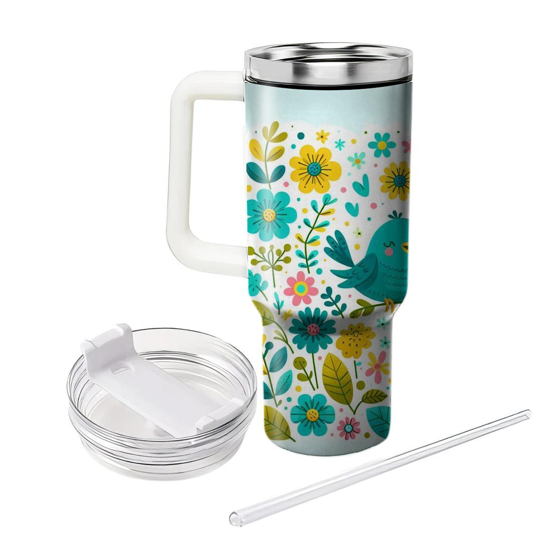 Hippie Love Birds  Custom Tumblers