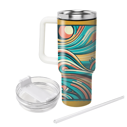 Dynamic Wave Beach Towel Custom Tumblers