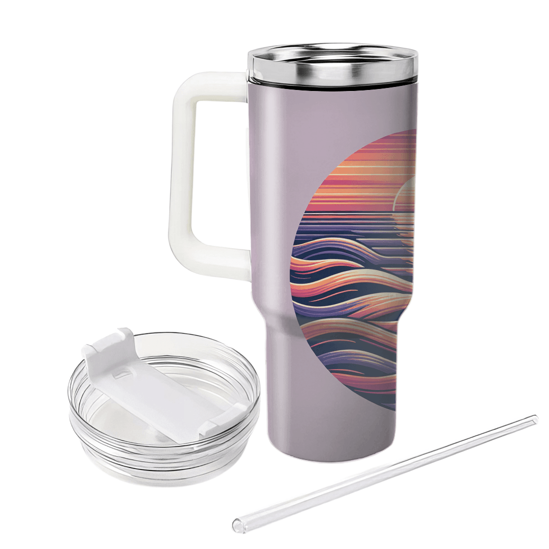 Sunset Ripple Effects Travel Tumblers