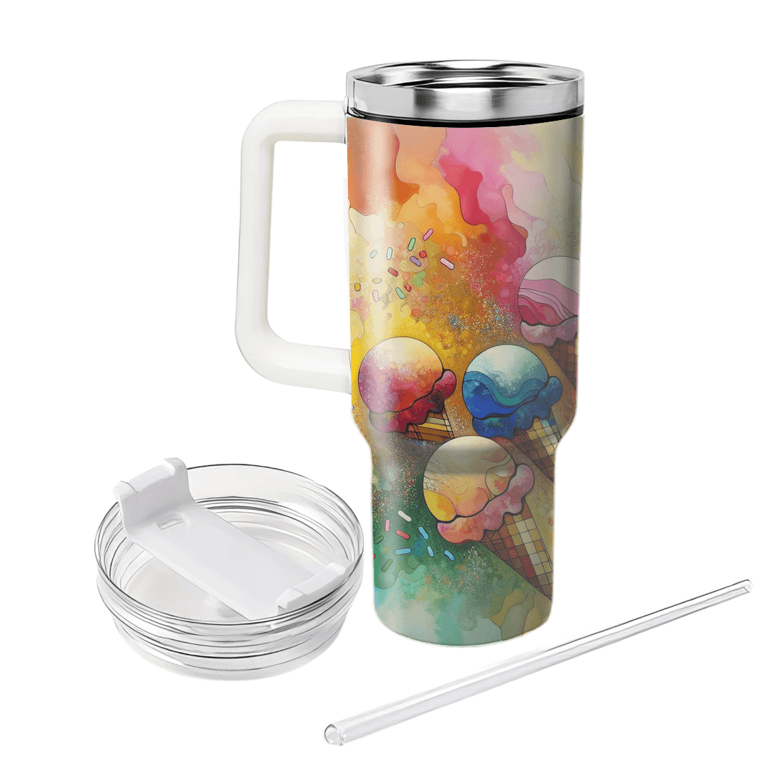 Summer Ice Cream Dreams  Personalized Tumblers