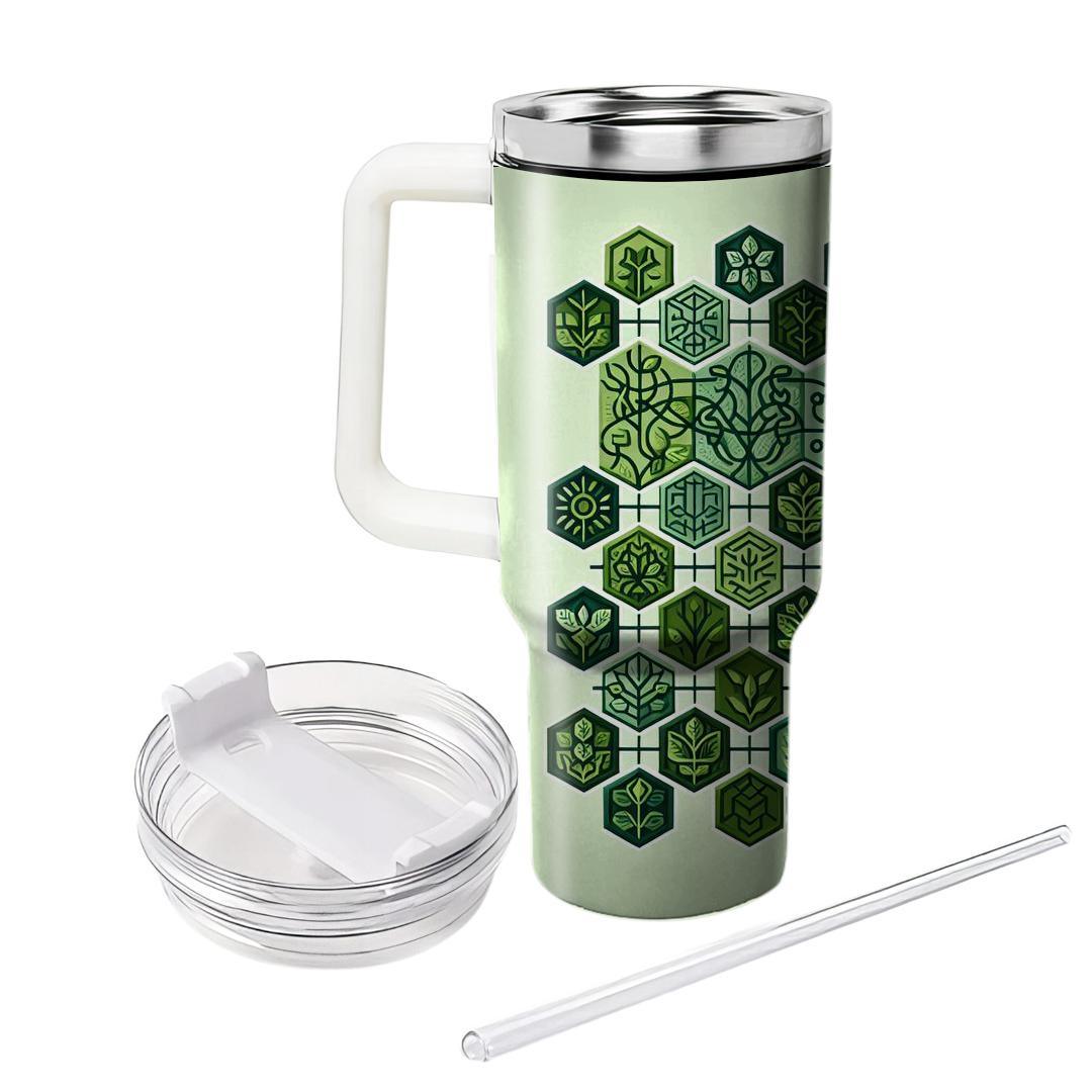 Hexagonal Garden Maze  Tumblers With Lids