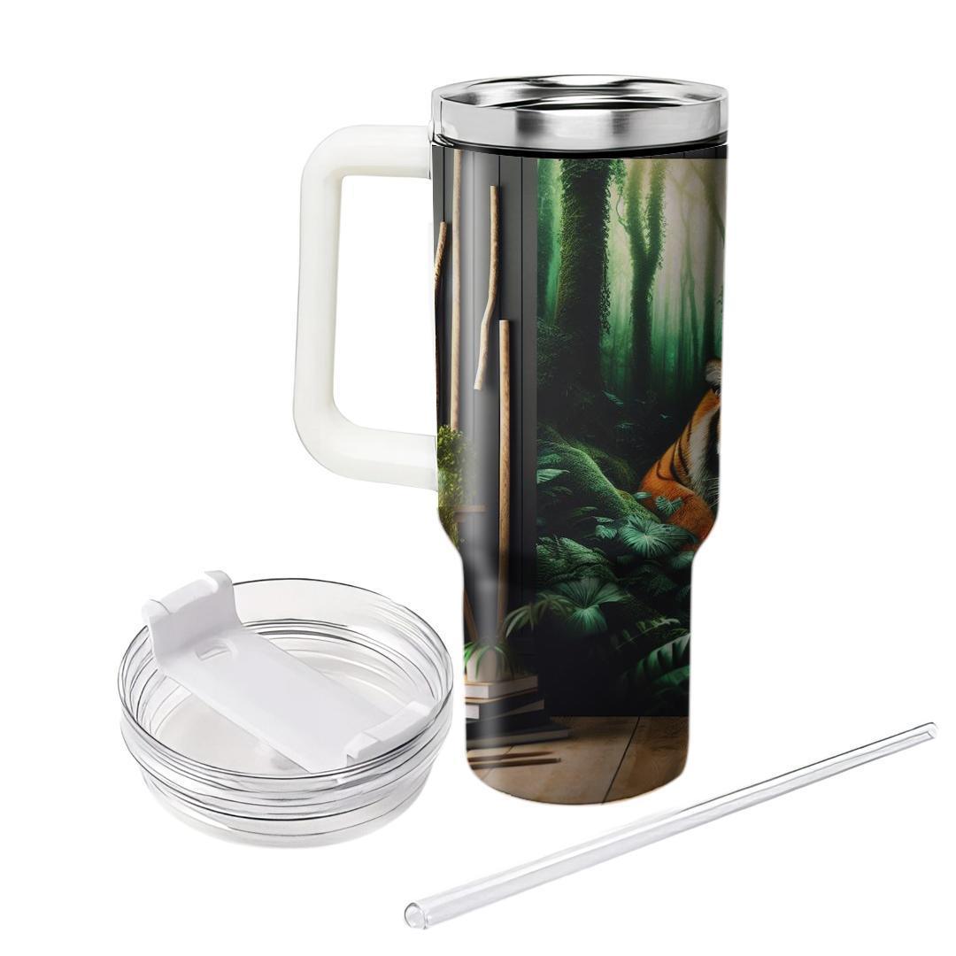 Mysterious Tiger Shadows  Travel Tumblers
