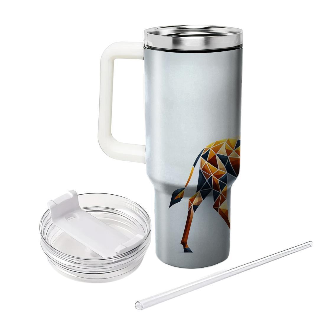 Geometric Giraffe Splendor  Travel Tumblers