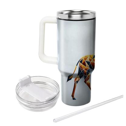 Geometric Giraffe Splendor  Travel Tumblers