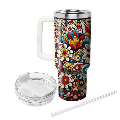 Colorful Garden Mosaic  Insulated Tumblers