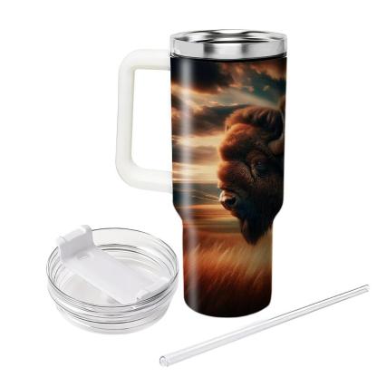Majestic Buffalo Plains  Travel Tumblers