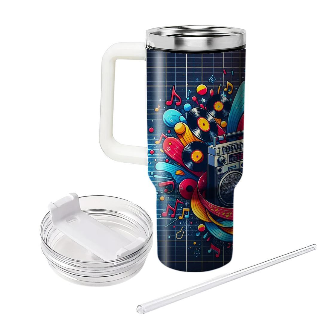 Retro Boombox Beat  Tumbler Cups