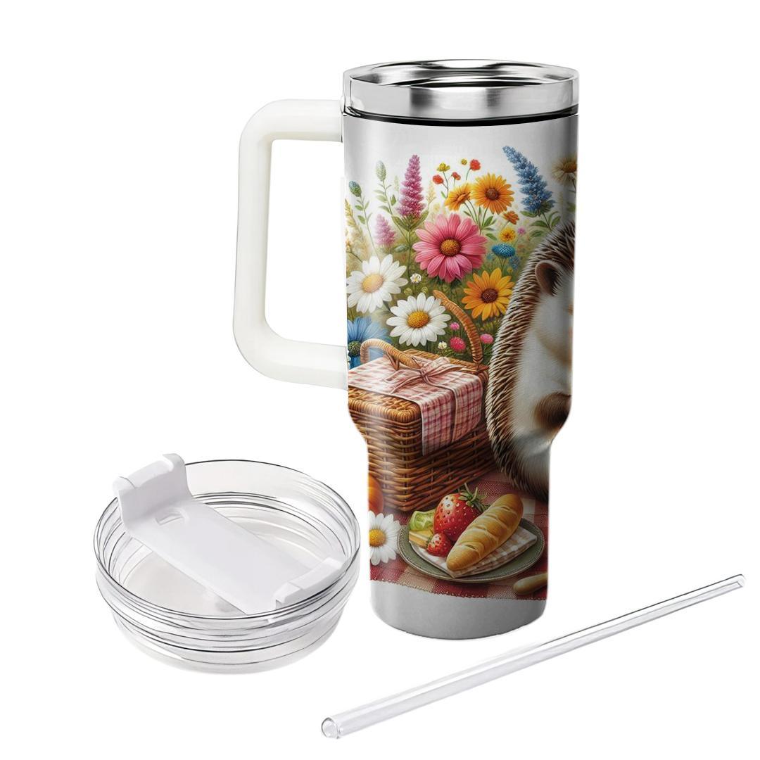 Charming Hedgehog Picnic  Travel Tumblers