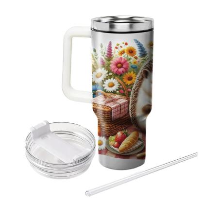 Charming Hedgehog Picnic  Travel Tumblers