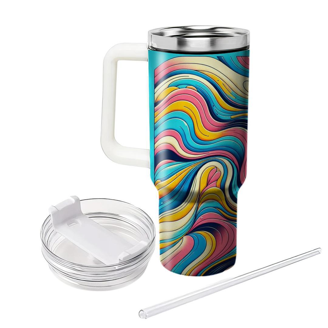 Cosmic Color Wave  Travel Tumblers