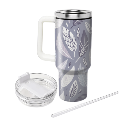 Stylized Feather Motifs  Custom Tumblers
