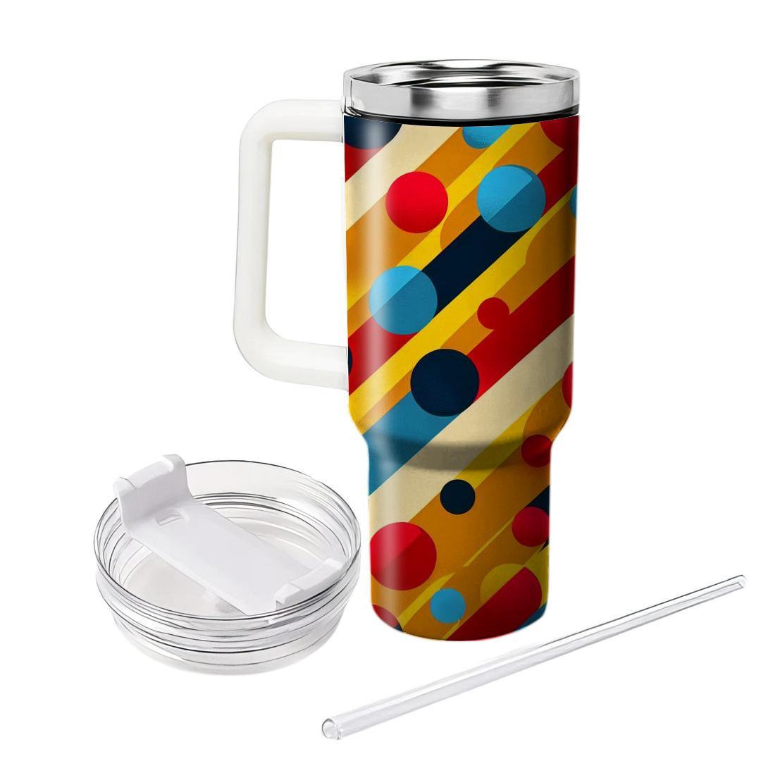 Cheerful Polka Dot Fiesta  Travel Tumblers