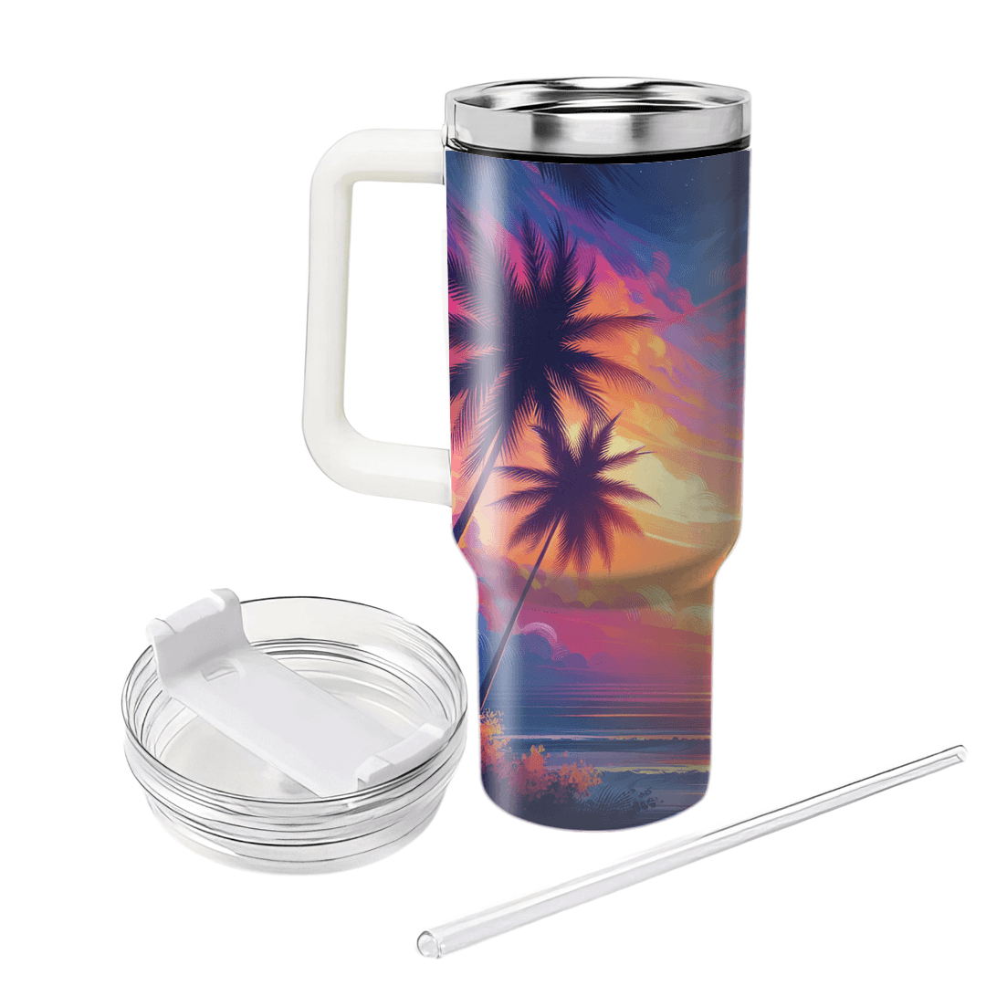 Summer Sunset Paradise  Tumbler Cups