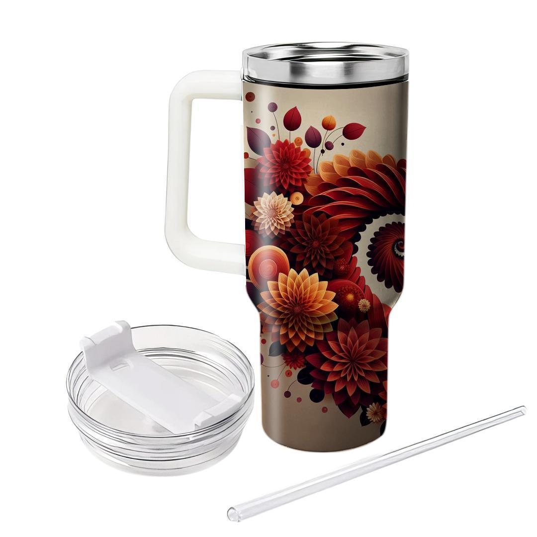 Autumn Dahlia Dreams  Insulated Tumblers