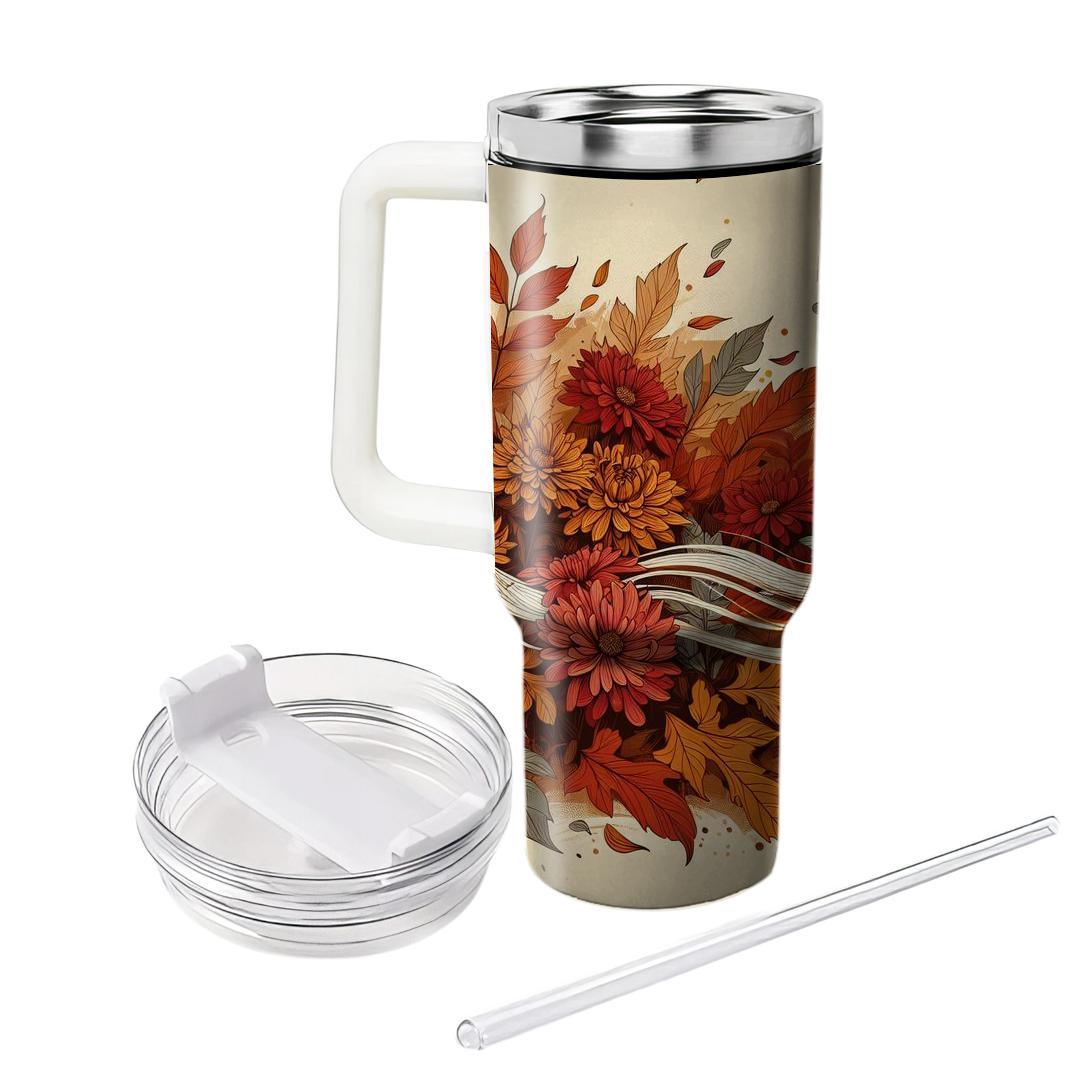 Falling Leaves Bouquet  Unique Tumblers