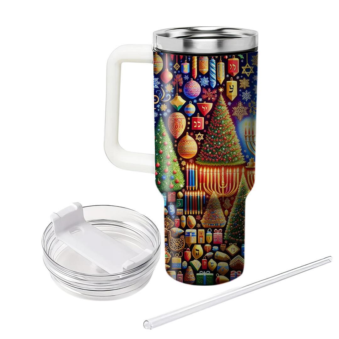 Cultural Fusion - Christmas And Hanukkah  Decorative Tumblers