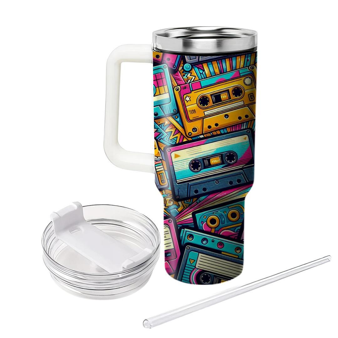 Radical Retro Tape  Personalized Tumblers