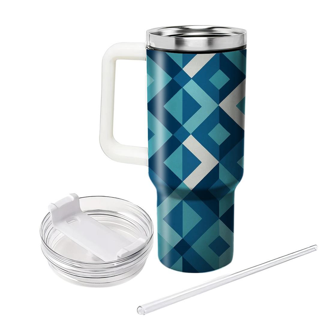 Abstract Diamond Interlace Unique Tumblers