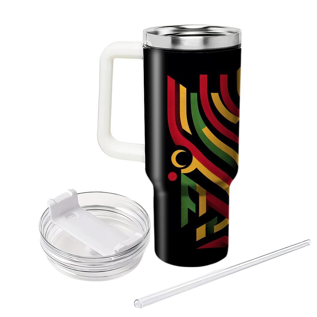 Abstract Togetherness - A Kwanzaa Celebration  Tumbler Cups