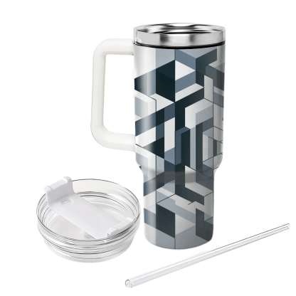 Abstract Grid Illusion Custom Tumblers
