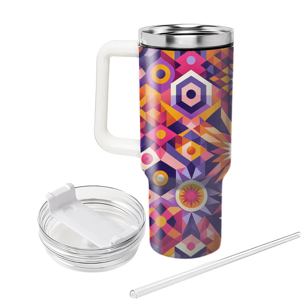 Dazzling Geometric Burst  Custom Tumblers