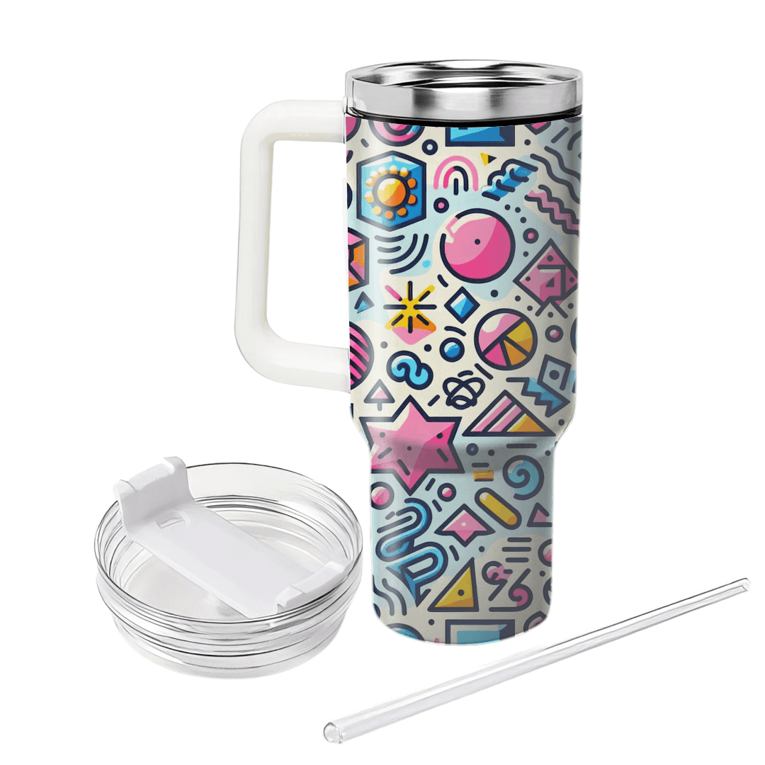 Playful Geometric Doodles  Custom Tumblers
