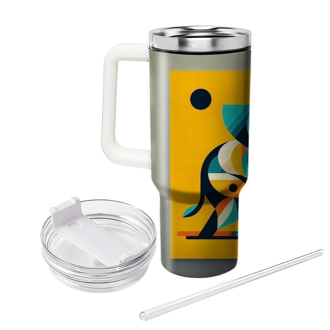 Geometric Elephant Dance  Travel Tumblers