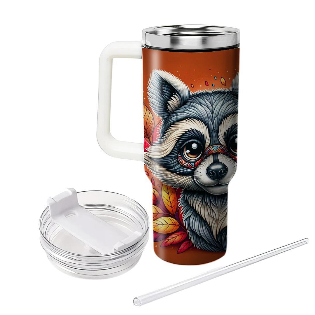 Charming Raccoon Bandit  Tumblers With Lids