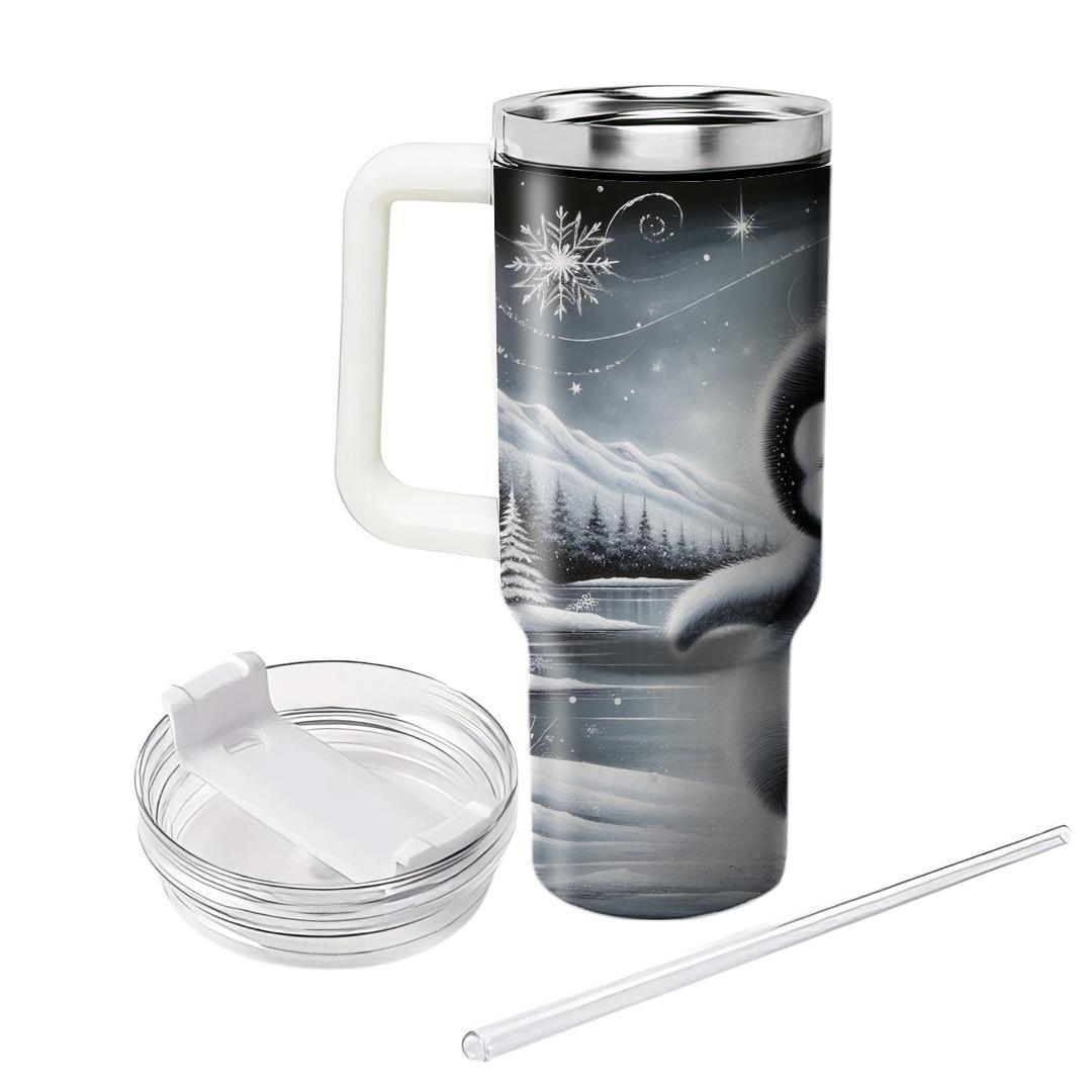 Cute Baby Penguin Adventure  Travel Tumblers