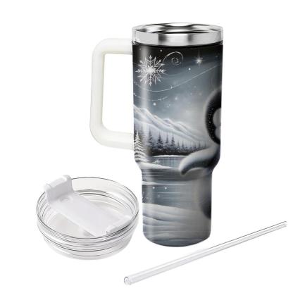 Cute Baby Penguin Adventure  Travel Tumblers