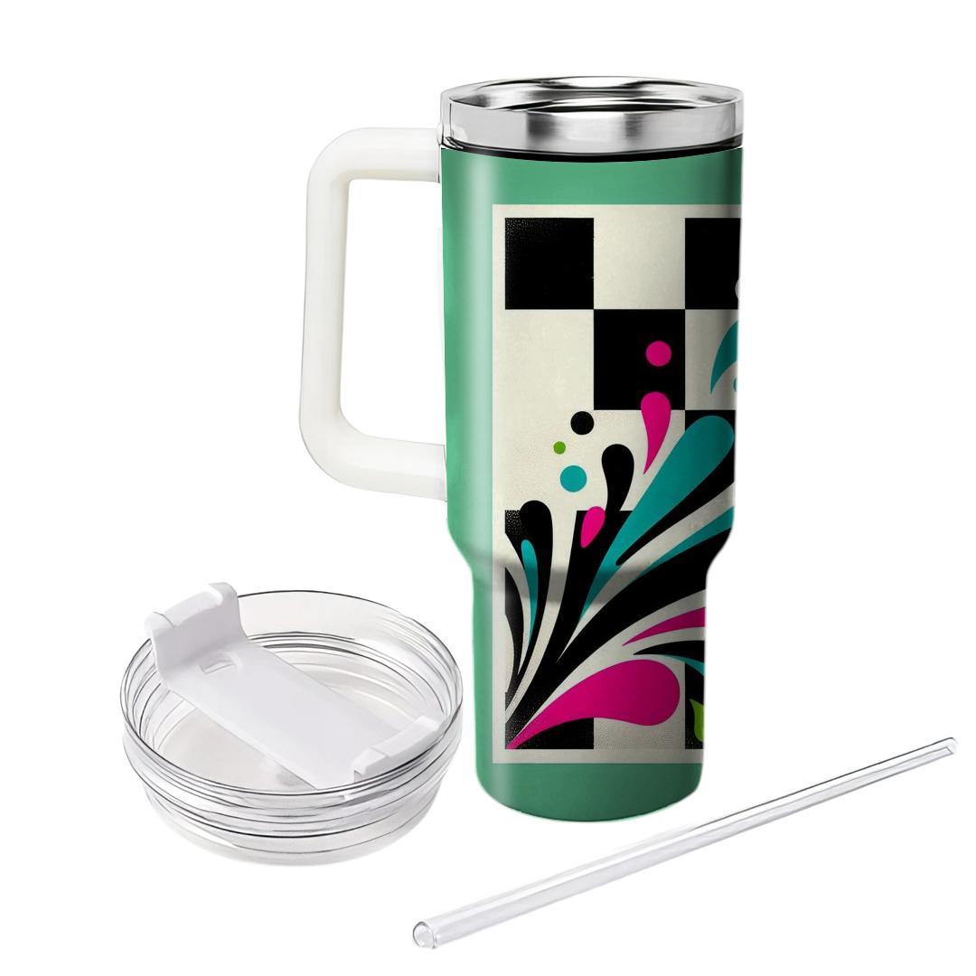 Checkerboard Groove  Insulated Tumblers