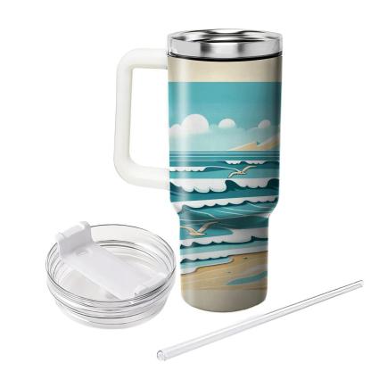 Summer Sandy Shores  Travel Tumblers