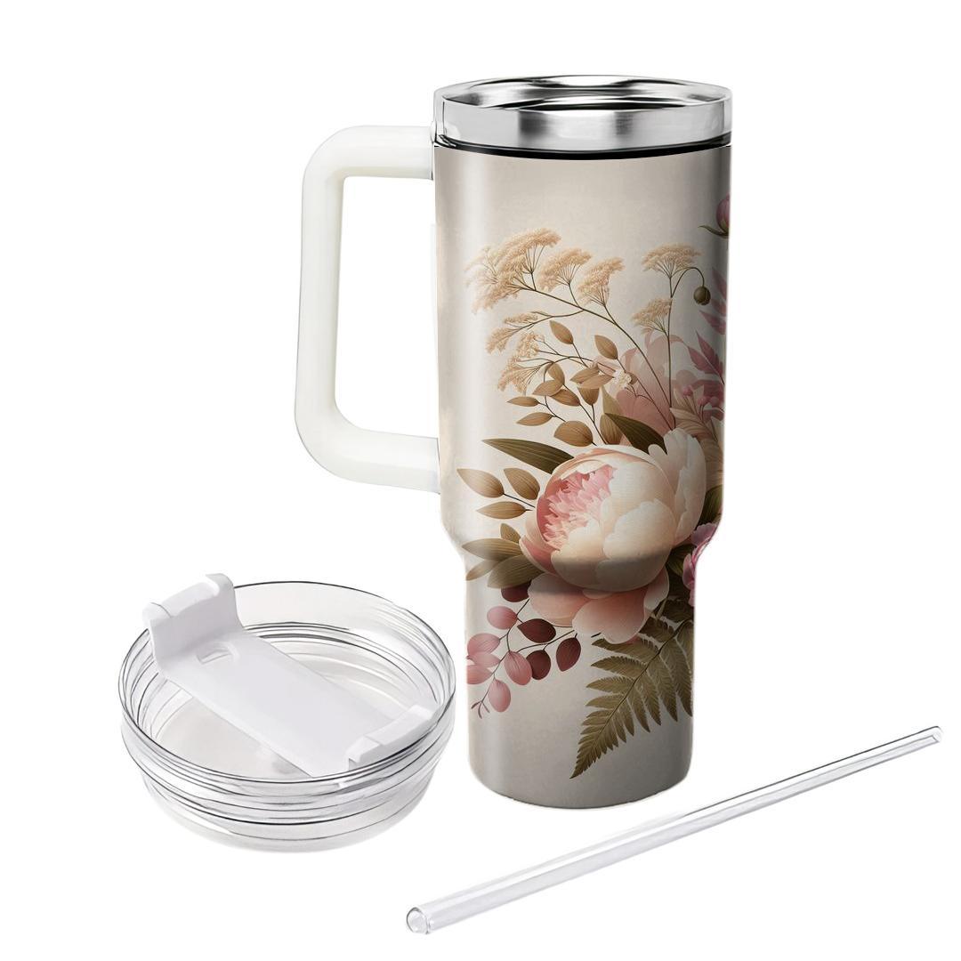 Vintage Peony Bouquet  Tumblers For Gifts