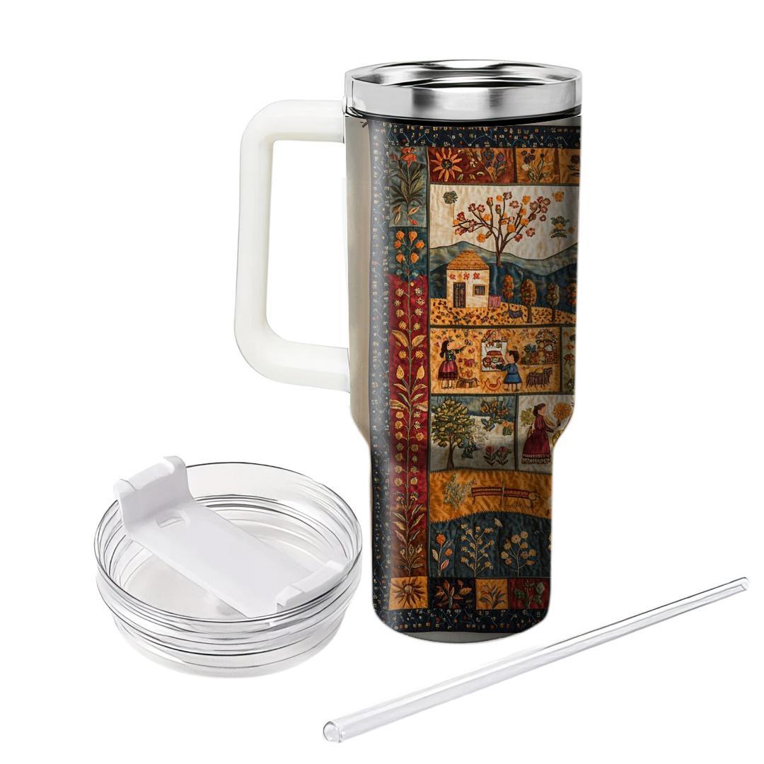 The Tapestry Of Life: Woven With A Mother’s Care Tumblers With Lids