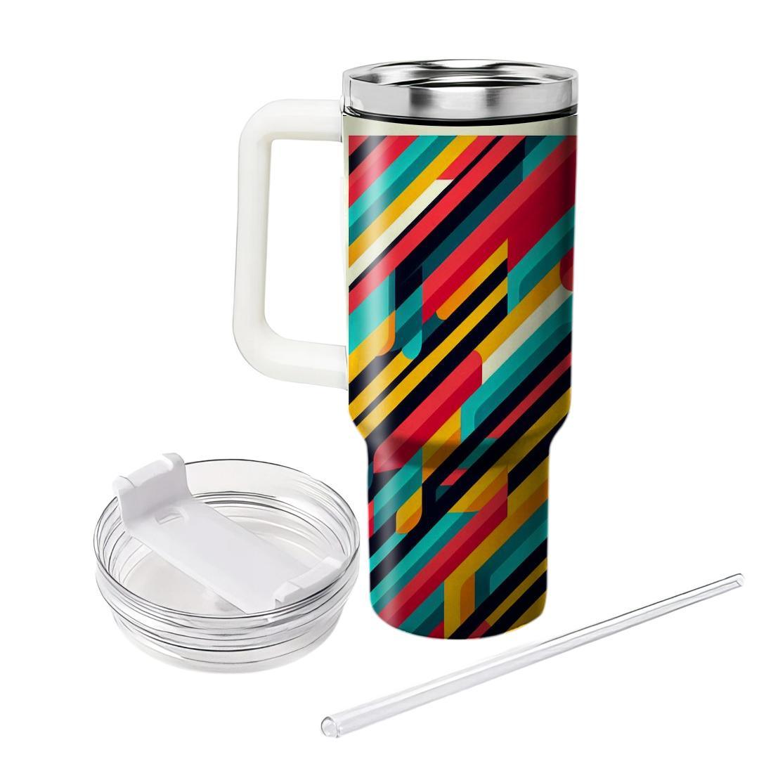 Retro Stripe Fusion  Insulated Tumblers