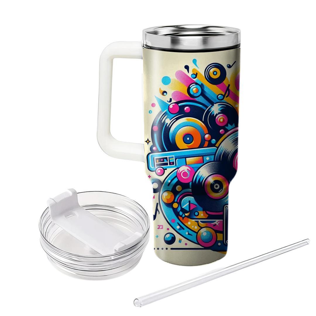 Funky 70s Music Jam  Travel Tumblers