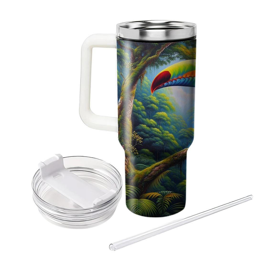 Colorful Toucan Treetop  Tumblers With Lids