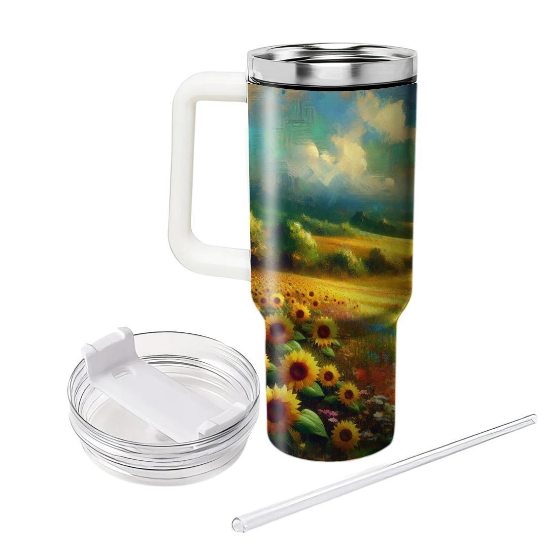 Sunny Summer Fields  Travel Tumblers