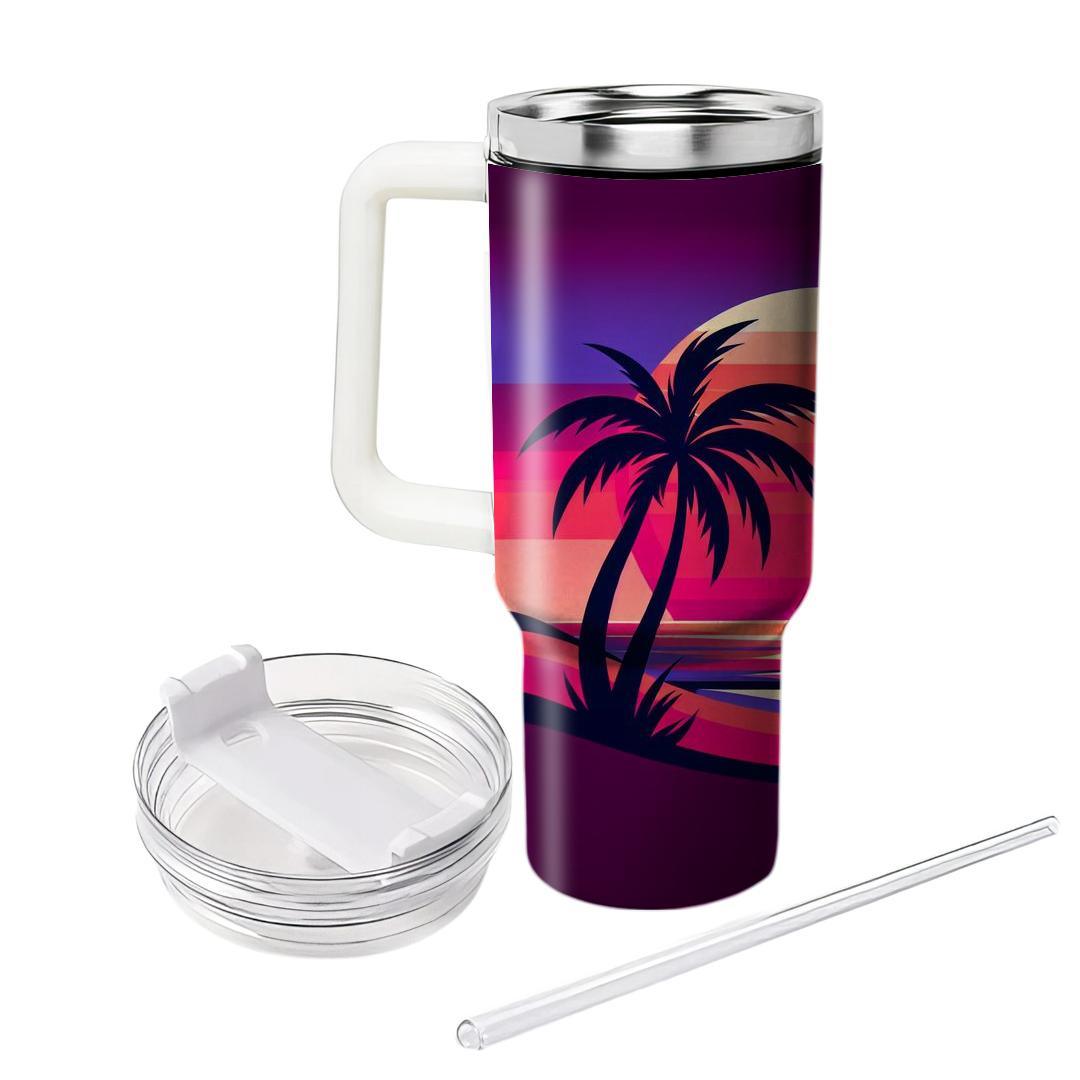 Neon Sunset Bliss  Unique Tumblers