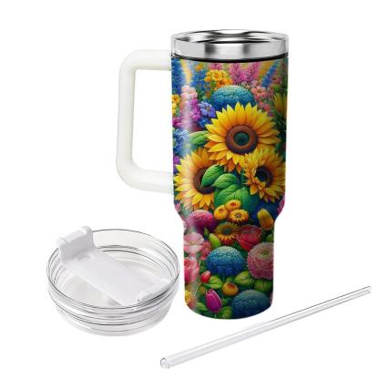 Vibrant Garden Floral  Insulated Tumblers