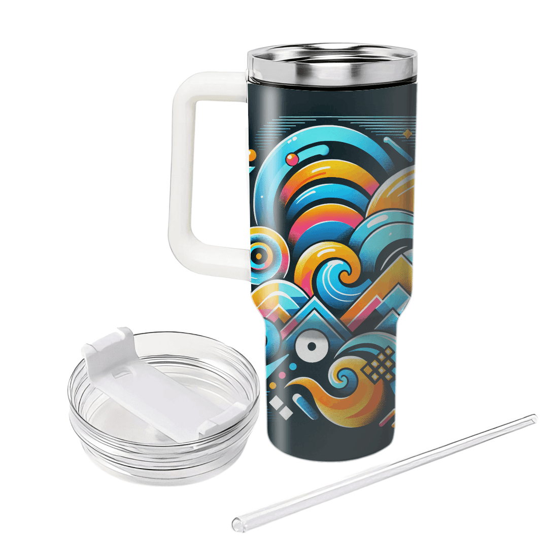 Retro Wave Runner  Tumblers With Lids