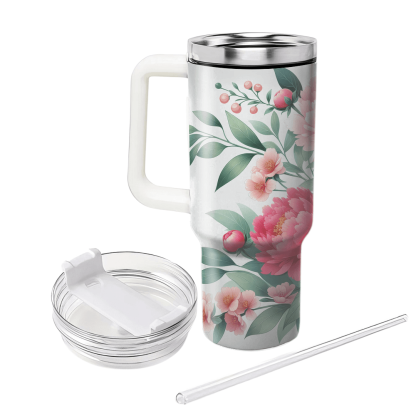 Charming Peony Garden  Tumblers With Lids