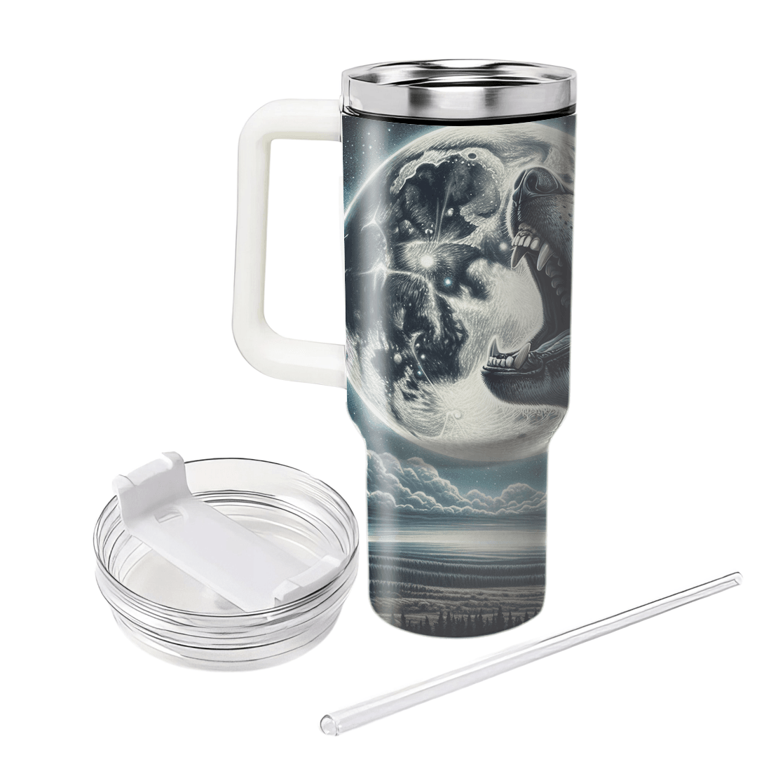 Mysterious Wolf Howl  Tumbler Cups