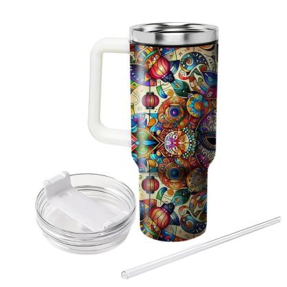Kaleidoscope Of Cultures - World Festival  Tumblers With Lids