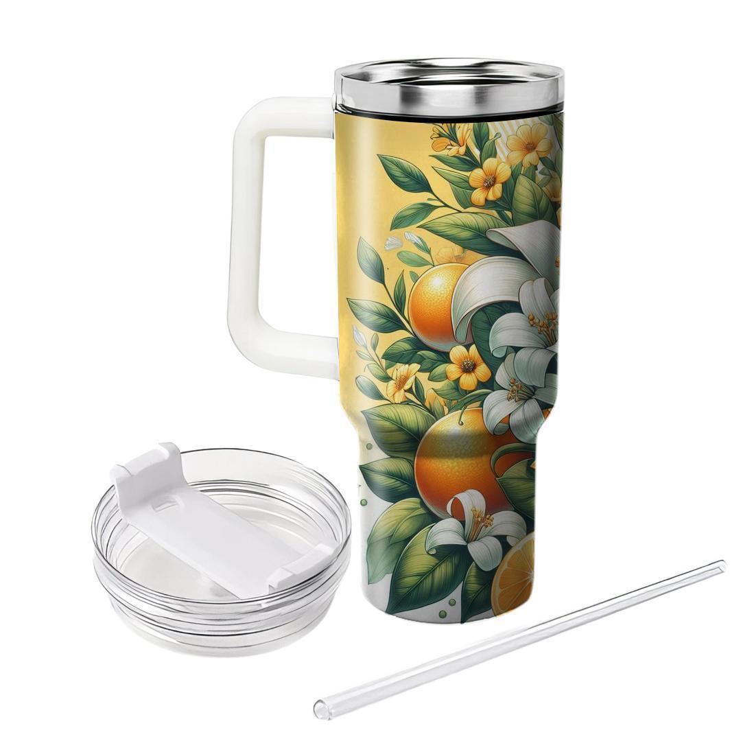 Bright Citrus Blooms  Insulated Tumblers
