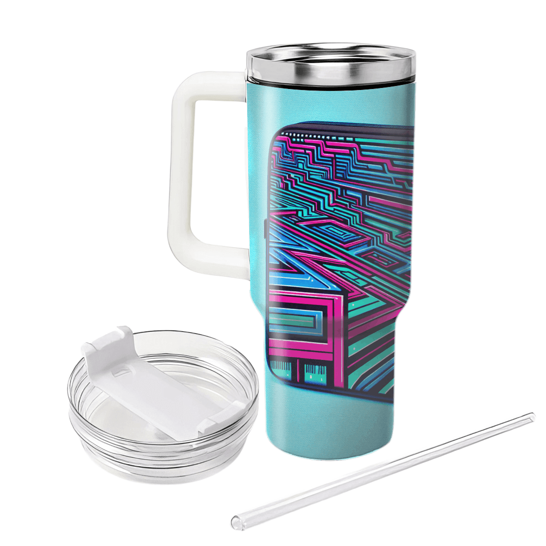 Neon Grid Laptop Sleeve Custom Tumblers