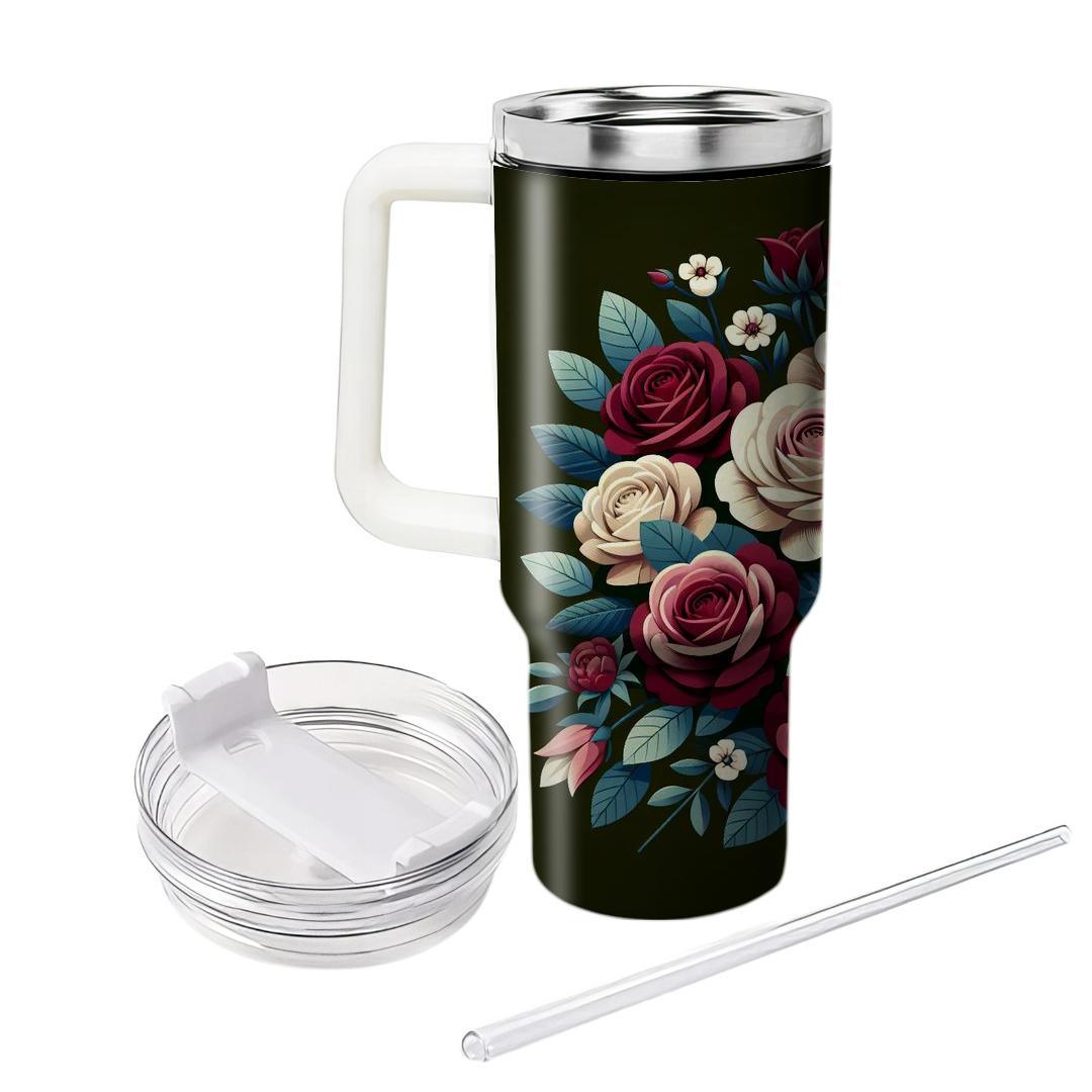 Romantic Rose Symphony  Unique Tumblers