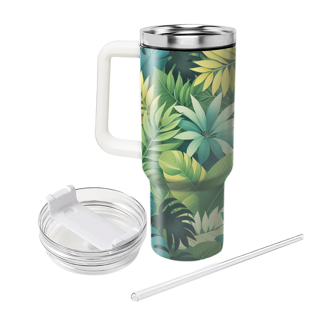 Lush Tropical Leaves  Custom Tumblers