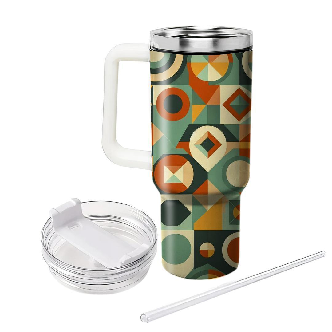 Retro Polygon Delight  Travel Tumblers