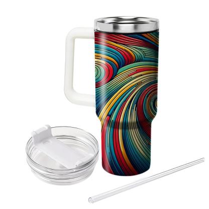 Abstract Spiral Bliss  Travel Tumblers